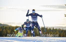 06.12.2015, Lillehammer, Norway (NOR): Gasper Berlot (SLO), Jim Haertull (FIN), Armin Bauer (ITA), (l-r)  - FIS world cup nordic combined, individual gundersen HS138/10km, Lillehammer (NOR). www.nordicfocus.com. © Felgenhauer/NordicFocus. Every downloaded picture is fee-liable.