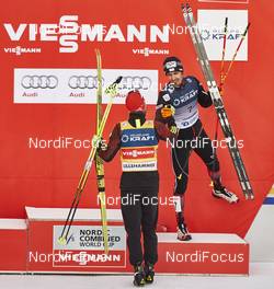 06.12.2015, Lillehammer, Norway (NOR): Fabian Riessle (GER), Lukas Klapfer (AUT), (l-r)  - FIS world cup nordic combined, individual gundersen HS138/10km, Lillehammer (NOR). www.nordicfocus.com. © Felgenhauer/NordicFocus. Every downloaded picture is fee-liable.