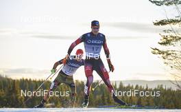 06.12.2015, Lillehammer, Norway (NOR): Vinzenz Geiger (GER), Bernhard Gruber (AUT), (l-r)  - FIS world cup nordic combined, individual gundersen HS138/10km, Lillehammer (NOR). www.nordicfocus.com. © Felgenhauer/NordicFocus. Every downloaded picture is fee-liable.