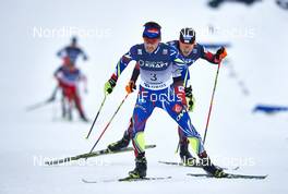 05.12.2015, Lillehammer, Norway (NOR): Francois Braud (FRA), Bernhard Gruber (AUT), (l-r)  - FIS world cup nordic combined, individual gundersen HS138/10km, Lillehammer (NOR). www.nordicfocus.com. © Felgenhauer/NordicFocus. Every downloaded picture is fee-liable.