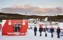 06.12.2015, Lillehammer, Norway (NOR): Fabian Riessle (GER), Magnus Krog (NOR), Lukas Klapfer (AUT), (l-r) - FIS world cup nordic combined, individual gundersen HS138/10km, Lillehammer (NOR). www.nordicfocus.com. © Felgenhauer/NordicFocus. Every downloaded picture is fee-liable.