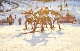 06.12.2015, Lillehammer, Norway (NOR): Jakob Lange (GER), Johannes Rydzek (GER), Mikko Kokslien (NOR), Lukas Runggaldier (ITA), (l-r)  - FIS world cup nordic combined, individual gundersen HS138/10km, Lillehammer (NOR). www.nordicfocus.com. © Felgenhauer/NordicFocus. Every downloaded picture is fee-liable.