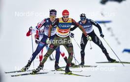 05.12.2015, Lillehammer, Norway (NOR): Taylor Fletcher (USA), Eric Frenzel (GER), (l-r)  - FIS world cup nordic combined, individual gundersen HS138/10km, Lillehammer (NOR). www.nordicfocus.com. © Felgenhauer/NordicFocus. Every downloaded picture is fee-liable.