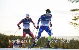 06.12.2015, Lillehammer, Norway (NOR): Fabian Steindl (AUT), Maxime Laheurte (FRA), (l-r)  - FIS world cup nordic combined, individual gundersen HS138/10km, Lillehammer (NOR). www.nordicfocus.com. © Felgenhauer/NordicFocus. Every downloaded picture is fee-liable.