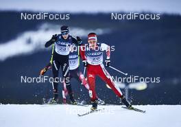 05.12.2015, Lillehammer, Norway (NOR): Tim Hug (SUI), Takehiro Watanabe (JPN), (l-r)  - FIS world cup nordic combined, individual gundersen HS138/10km, Lillehammer (NOR). www.nordicfocus.com. © Felgenhauer/NordicFocus. Every downloaded picture is fee-liable.