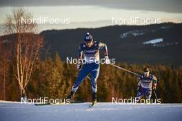 06.12.2015, Lillehammer, Norway (NOR): Tomas Portyk (CZE), Maxime Laheurte (FRA), (l-r)  - FIS world cup nordic combined, individual gundersen HS138/10km, Lillehammer (NOR). www.nordicfocus.com. © Felgenhauer/NordicFocus. Every downloaded picture is fee-liable.