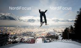 04.01.2015, Innsbruck, Austria (AUT): Jarkko Maeaettae (FIN),  Fischer - FIS world cup ski jumping, four hills tournament, individual HS130, qualification, Innsbruck (AUT). www.nordicfocus.com. © Laiho/NordicFocus. Every downloaded picture is fee-liable.