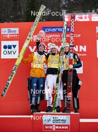 22.03.2015, Planica, Slovenia (SLO): Severin Freund (GER), Peter Prevc (SLO), Jurij Tepes (SLO), (l-r) - FIS world cup ski jumping, cups, Planica (SLO). www.nordicfocus.com. © Felgenhauer/NordicFocus. Every downloaded picture is fee-liable.
