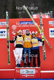 22.03.2015, Planica, Slovenia (SLO): Peter Prevc (SLO), Severin Freund (GER), Stefan Kraft (AUT), (l-r) - FIS world cup ski jumping, cups, Planica (SLO). www.nordicfocus.com. © Felgenhauer/NordicFocus. Every downloaded picture is fee-liable.
