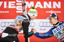 20.03.2015, Planica, Slovenia (SLO): Jurij Tepes (SLO), Stefan Kraft (AUT), (l-r)  - FIS world cup ski jumping, individual HS215, Planica (SLO). www.nordicfocus.com. © Felgenhauer/NordicFocus. Every downloaded picture is fee-liable.