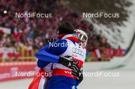 28.02.2015, Falun, Sweden (SWE): Anders Bardal (NOR), Rune Velta (NOR), (l-r)  - FIS nordic world ski championships, ski jumping, team HS134, Falun (SWE). www.nordicfocus.com. © NordicFocus. Every downloaded picture is fee-liable.