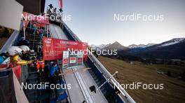 28.12.2015, Oberstdorf, Germany (GER): view at the inrun - FIS world cup ski jumping, four hills tournament, individual HS137, Qualification, Oberstdorf (GER). www.nordicfocus.com. © Laiho/NordicFocus. Every downloaded picture is fee-liable.