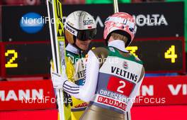 29.12.2015, Oberstdorf, Germany (GER): (l-r) Piotr Zyla (POL), Fischer and Severin Freund (GER), Fischer - FIS world cup ski jumping, four hills tournament, individual HS137, Oberstdorf (GER). www.nordicfocus.com. © Laiho/NordicFocus. Every downloaded picture is fee-liable.