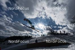 31.01.2015, Hinzenbach, Austria (AUT): Abby Hughes (USA) - FIS world cup ski jumping ladies, individual HS94, Hinzenbach (AUT). www.nordicfocus.com. © Rauschendorfer/NordicFocus. Every downloaded picture is fee-liable.