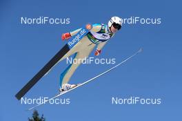01.02.2015, Hinzenbach, Austria (AUT): Abby Hughes (USA) - FIS world cup ski jumping ladies, individual HS94, Hinzenbach (AUT). www.nordicfocus.com. © Rauschendorfer/NordicFocus. Every downloaded picture is fee-liable.
