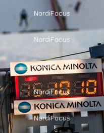 13.03.2015, Oslo, Norway (NOR): Start clock - FIS world cup ski jumping ladies, individual HS134, Oslo (NOR). www.nordicfocus.com. © Laiho/NordicFocus. Every downloaded picture is fee-liable.