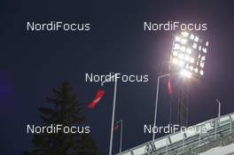19.02.2015, Falun, Sweden (SWE): Windflags at the hill - FIS nordic world ski championships, ski jumping ladies, training, Falun (SWE). www.nordicfocus.com. © NordicFocus. Every downloaded picture is fee-liable.