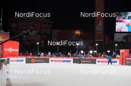 19.02.2015, Falun, Sweden (SWE): the outrun with the mixed zone in the back - FIS nordic world ski championships, ski jumping ladies, training, Falun (SWE). www.nordicfocus.com. © NordicFocus. Every downloaded picture is fee-liable.