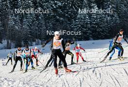 18.01.2015, Lienz, Austria (AUT): slower racers in the uphill - FIS Marathon Cup Dolomitenlauf, Lienz (AUT). www.nordicfocus.com. © Felgenhauer/NordicFocus. Every downloaded picture is fee-liable.