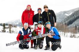 18.01.2015, Lienz, Austria (AUT): Holly Brooks (USA) and her team - FIS Marathon Cup Dolomitenlauf, Lienz (AUT). www.nordicfocus.com. © Felgenhauer/NordicFocus. Every downloaded picture is fee-liable.