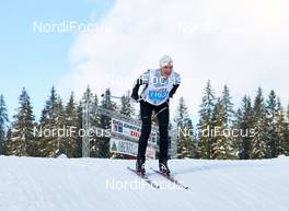 18.01.2015, Lienz, Austria (AUT): slower racer passes the stadium - FIS Marathon Cup Dolomitenlauf, Lienz (AUT). www.nordicfocus.com. © Felgenhauer/NordicFocus. Every downloaded picture is fee-liable.