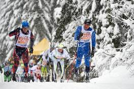 17.01.2015, Lienz, Austria (AUT): slower racers on the track - FIS Marathon Cup Dolomitenlauf Classic, Lienz (AUT). www.nordicfocus.com. © Felgenhauer/NordicFocus. Every downloaded picture is fee-liable.