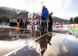 18.01.2015, Lienz, Austria (AUT): victory ceremony - FIS Marathon Cup Dolomitenlauf, Lienz (AUT). www.nordicfocus.com. © Felgenhauer/NordicFocus. Every downloaded picture is fee-liable.