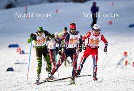 18.01.2015, Lienz, Austria (AUT): racers in the uphill - FIS Marathon Cup Dolomitenlauf, Lienz (AUT). www.nordicfocus.com. © Felgenhauer/NordicFocus. Every downloaded picture is fee-liable.