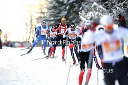 18.01.2015, Lienz, Austria (AUT): Benoit Chauvez (FRA), Alan Martinelli (ITA) - FIS Marathon Cup Dolomitenlauf, Lienz (AUT). www.nordicfocus.com. © Mandl/NordicFocus. Every downloaded picture is fee-liable.