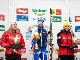 17.01.2015, Lienz, Austria (AUT):  Margrete Rossum Dyrhovd (NOR), Andrea Reithmayr (AUT), Petra Thanner (AUT), (l-r) - FIS Marathon Cup Dolomitenlauf Classic, Lienz (AUT). www.nordicfocus.com. © Felgenhauer/NordicFocus. Every downloaded picture is fee-liable.