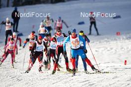 18.01.2015, Lienz, Austria (AUT): slower racers in the uphill - FIS Marathon Cup Dolomitenlauf, Lienz (AUT). www.nordicfocus.com. © Felgenhauer/NordicFocus. Every downloaded picture is fee-liable.