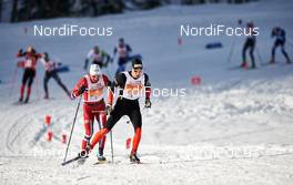 18.01.2015, Lienz, Austria (AUT): Christophe Perrillat (FRA), Toni Livers (SUI), (l-r) - FIS Marathon Cup Dolomitenlauf, Lienz (AUT). www.nordicfocus.com. © Felgenhauer/NordicFocus. Every downloaded picture is fee-liable.
