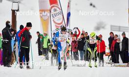 24.01.2015, Tannheimer Tal, Austria (AUT) - Bad Hindelang, Germany (GER): Martin Weisheit (GER), Stefan Sutter (AUT), (l-r)  - Skitrail Tannheimertal (AUT) - Bad Hindelang (GER). www.nordicfocus.com. © Felgenhauer/NordicFocus. Every downloaded picture is fee-liable.