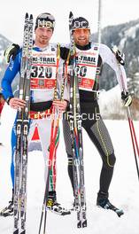 24.01.2015, Tannheimer Tal, Austria (AUT) - Bad Hindelang, Germany (GER): Martin Weisheit (GER), Alexander Wolz (GER), (l-r)  - Skitrail Tannheimertal (AUT) - Bad Hindelang (GER). www.nordicfocus.com. © Felgenhauer/NordicFocus. Every downloaded picture is fee-liable.