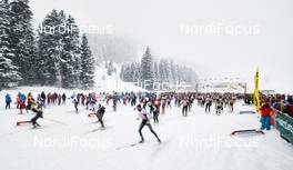 25.01.2015, Tannheimer Tal, Austria (AUT):  start of the 36 k race - Skitrail Tannheimertal (AUT) - Bad Hindelang (GER). www.nordicfocus.com. © Felgenhauer/NordicFocus. Every downloaded picture is fee-liable.