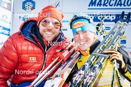 25.01.2015, Val di Fassa/Val di Fiemme, Italy (ITA): (l-r) Tord Asle Gjerdalen (NOR), Katerina Smutna (AUT) - FIS Marathon Cup Marcialonga, Val di Fassa/Val di Fiemme (ITA). www.nordicfocus.com. © Oesth/NordicFocus. Every downloaded picture is fee-liable.
