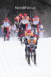 25.01.2015, Val di Fassa/Val di Fiemme, Italy (ITA): Group of athletes - FIS Marathon Cup Marcialonga, Val di Fassa/Val di Fiemme (ITA). www.nordicfocus.com. © Oesth/NordicFocus. Every downloaded picture is fee-liable.