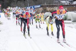 25.01.2015, Val di Fassa/Val di Fiemme, Italy (ITA): in front Tord Asle Gjerdalen (NOR) - FIS Marathon Cup Marcialonga, Val di Fassa/Val di Fiemme (ITA). www.nordicfocus.com. © Oesth/NordicFocus. Every downloaded picture is fee-liable.