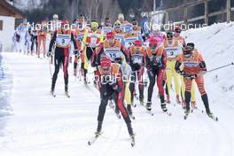25.01.2015, Val di Fassa/Val di Fiemme, Italy (ITA): in front Anders Aukland (NOR) - FIS Marathon Cup Marcialonga, Val di Fassa/Val di Fiemme (ITA). www.nordicfocus.com. © Oesth/NordicFocus. Every downloaded picture is fee-liable.