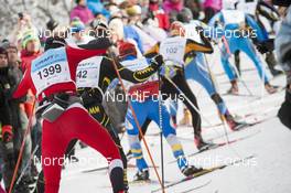 08.02.2015, Morez, France (FRA): Group of athletes - FIS Marathon Cup La Transjurassienne, Morez (FRA). www.nordicfocus.com. © Becker/NordicFocus. Every downloaded picture is fee-liable.