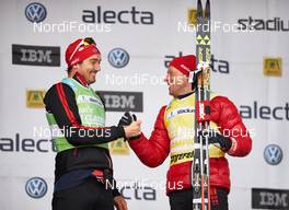 08.03.2015, Mora, Sweden (SWE): Andreas Nygaard (NOR), Anders Aukland (NOR), (l-r)  - FIS Marathon Cup Vasaloppet, Mora (SWE). www.nordicfocus.com. © Felgenhauer/NordicFocus. Every downloaded picture is fee-liable.