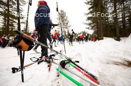 08.03.2015, Mora, Sweden (SWE): broken poles - FIS Marathon Cup Vasaloppet, Mora (SWE). www.nordicfocus.com. © Felgenhauer/NordicFocus. Every downloaded picture is fee-liable.