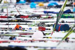 08.03.2015, Mora, Sweden (SWE): skis ready for the race - FIS Marathon Cup Vasaloppet, Mora (SWE). www.nordicfocus.com. © Felgenhauer/NordicFocus. Every downloaded picture is fee-liable.