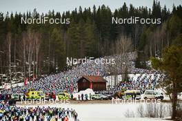 08.03.2015, Mora, Sweden (SWE): start with massive crowds - FIS Marathon Cup Vasaloppet, Mora (SWE). www.nordicfocus.com. © Felgenhauer/NordicFocus. Every downloaded picture is fee-liable.