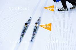 06.12.2015, Livigno, Italy (ITA): Skis at the start area - Ski Classics La Sgambeda, Livigno (ITA). www.nordicfocus.com. © Rauschendorfer/NordicFocus. Every downloaded picture is fee-liable.
