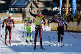 06.12.2015, Livigno, Italy (ITA): Justyna Kowalczyk (POL), Lina Korsgren (SWE), Katerina Smutna (AUT), Britta Johansson Norgren (SWE), (l-r) - Ski Classics La Sgambeda, Livigno (ITA). www.nordicfocus.com. © Rauschendorfer/NordicFocus. Every downloaded picture is fee-liable.