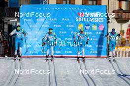 05.12.2015, Livigno, Italy (ITA): Start Skimarathon Team Austria, Georg Petritsch (AUT), Peter Kiene (AUT), Thomas Stoeggl (AUT), Eric Thomas (GER), (l-r)  - Ski Classics La Sgambeda, Prologue ProTeam Tempo, Livigno (ITA). www.nordicfocus.com. © Rauschendorfer/NordicFocus. Every downloaded picture is fee-liable.