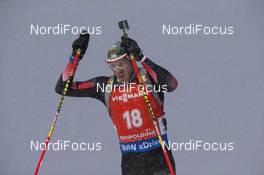 16.01.2016, Ruhpolding, Germany (GER): Dominik Landertinger (AUT) -  IBU world cup biathlon, mass men, Ruhpolding (GER). www.nordicfocus.com. © Manzoni/NordicFocus. Every downloaded picture is fee-liable.
