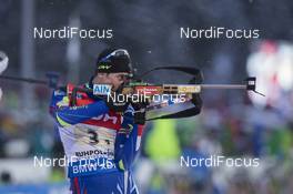 15.01.2016, Ruhpolding, Germany (GER): Simon Desthieux (FRA) -  IBU world cup biathlon, relay men, Ruhpolding (GER). www.nordicfocus.com. © Manzoni/NordicFocus. Every downloaded picture is fee-liable.