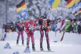 15.01.2016, Ruhpolding, Germany (GER): Julian Eberhard (AUT), Johannes Thingnes Boe (NOR), (l-r) -  IBU world cup biathlon, relay men, Ruhpolding (GER). www.nordicfocus.com. © Manzoni/NordicFocus. Every downloaded picture is fee-liable.